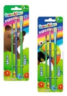 Bambino Pędzelki do farb i kleju 3 sztuki St Majewski - Przybory szkolne - miniaturka - grafika 3