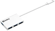 Huby USB - Sandberg 136  20-C na 4 xusb USB 3.0 Pocket Hub Srebrny 136-20 - miniaturka - grafika 1