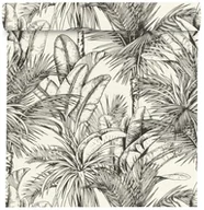 Tapety - Rasch Tapeta Liście 478013 biało-czarna winylowa na flizelinie - miniaturka - grafika 1