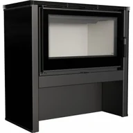 Piece wolnostojące - Kratki Piec wolnostojący stalowy JUNO 12 panel czarny JUNO/12/C - miniaturka - grafika 1