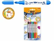 Markery do tablic - BIC Marker do tablic KIDS VELLEDA 6 kolorów X03395 NB-7557 - miniaturka - grafika 1