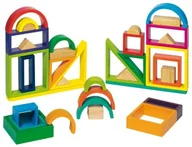 Klocki - Goki Drewniane klocki Tęcza - miniaturka - grafika 1