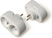 Rozgałęźniki - GTV Rozgałęziacz wtyczkowy 2x2P+Z biały AE-RU0102-00 AE-RU0102-00 - miniaturka - grafika 1
