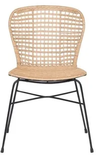 Beliani Zestaw 2 rattanowych krzeseł do jadalni beżowy ELFROS - Krzesła - miniaturka - grafika 4