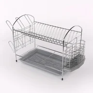 Suszarki do naczyń - Altom SUSZARKA DO NACZYŃ 2-POZIOMOWA 40CM Z OCIEKACZEM I TACKĄ CHROM 5907800100679 - miniaturka - grafika 1