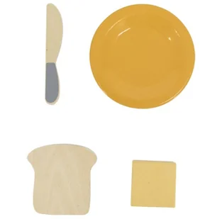 VIGA Toys Drewniany toster z akcesoriami z serii PolarB 44017 - Zabawki AGD - miniaturka - grafika 3