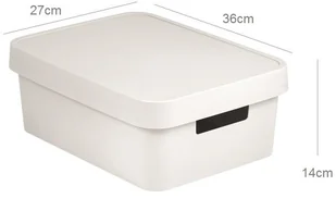 Curver Pojemnik z przykrywką Infinity, biały, 11 l - Pojemniki na zabawki - miniaturka - grafika 4