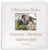 Albumy fotograficzne - NA Murrano Album Dla Pary GRAWER Prezent Rocznicę ALB-SO-WH-CO2-001 - miniaturka - grafika 1