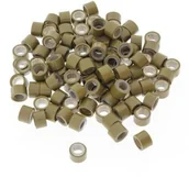 Pozostałe akcesoria fryzjerskie - Allepaznokcie Mikroringi z silikonem do przedłużania włosów 6 mm kolor Nr 7 woreczek 100 szt - miniaturka - grafika 1