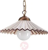 Lampy sufitowe - ONLI Lampa wisząca Rosina 1-pkt. jasnoróżowa/brązowa - miniaturka - grafika 1