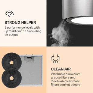 Klarstein Skyfall Smart GCGH6-Skyfall-SV - Okapy kuchenne - miniaturka - grafika 5