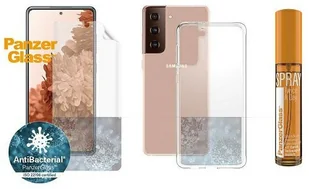 PanzerGlass Zestaw Start Sam S21+ Ochrona ekranu TPU, Etui ClearCase, Spray 30ml - Etui i futerały do telefonów - miniaturka - grafika 2