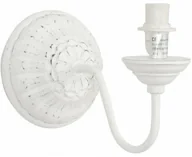 Lampy stojące - Clayre & eef STYLOWY KINKIET ŚCIENNY Ornament - biały - shabby chic 6LMP043 - miniaturka - grafika 1