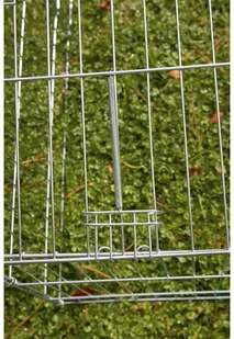 Kerbl Wybieg dla małych zwierząt Easy, metalowy, kolor srebrny, 82845 - Klatki dla gryzoni - miniaturka - grafika 6