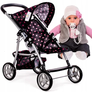 Wózek Dla Lalek Spacerowy Spacerówka + Lalka Bobas - Wózki dla lalek - miniaturka - grafika 6