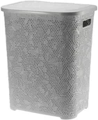 Kosze na bieliznę - Galicja Kosz na bieliznę 55l FANCY szary 7645_szary - miniaturka - grafika 1