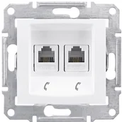 Gniazdka elektryczne - Schneider Electric Schneider Sedna biały gniazdo telefoniczne 2 SDN4201121 - miniaturka - grafika 1