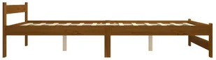 vidaXL Lumarko Rama łóżka, miodowy brąz, lite drewno sosnowe, 140 x 200 cm 322008 - Łóżka - miniaturka - grafika 5