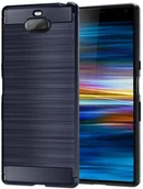 Etui i futerały do telefonów - Sony Braders Elastyczne etui pokrowiec Carbon Case do Xperia 10 niebieski - miniaturka - grafika 1