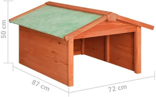 vidaXL Lumarko Garaż dla kosiarki robotycznej, 72x87x50, lite drewno jodłowe 170878 - Pozostałe narzędzia ogrodowe - miniaturka - grafika 9