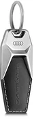 Breloki - Audi Audi 3182100301 breloczek do kluczy Q4 e-tron metal skóra zawieszka Keyring grawerunek, czarny/srebrny 3182100301 - miniaturka - grafika 1