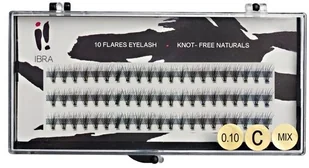 Ibra Kępki rzęs C Mix - Ibra 10 Flares Eyelash Knot Free Naturals C Mix Kępki rzęs C Mix - Ibra 10 Flares Eyelash Knot Free Naturals C Mix - Sztuczne rzęsy i akcesoria - miniaturka - grafika 2