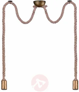 Trio Leuchten Lampa wisząca Rope z linką, 2-punktowa - Lampy sufitowe - miniaturka - grafika 4