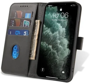 Hurtel Futerał etui portfel z klapką do iPhone 12 Pro / iPhone 12 czarny - Etui i futerały do telefonów Hurtel Futerał etui portfel z klapką do iPhone 12 Pro / iPhone 12 czarny - Etui i futerały do telefonów - miniaturka - grafika 6
