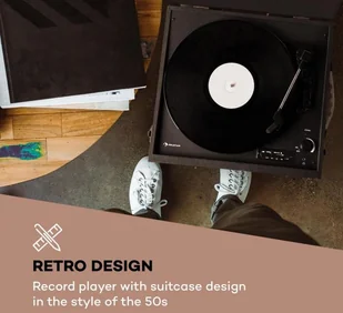 Auna Sarah Ann Czarno-Kremowy - Gramofony - miniaturka - grafika 2