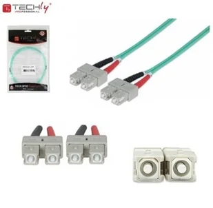 Techly Światłowód krosowy TechlyPro SC-SC duplex 50/125 OM3, MM 5m ILWL D5-B-050/OM3 027940 - Pigtaile światłowodowe - miniaturka - grafika 3