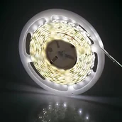 Lampy pozostałe - GTV TAŚMA LED SMD 5630. WODOODPORNA. 24V DC. MOC 18W/m. CIEPŁY BIAŁY. BIAŁE PCB. 60DIOD/m. 12mm. ROLKA 5m. TAŚMA SAMOPRZYLEPNA TESA LD-VW18W5630CB-00 - miniaturka - grafika 1