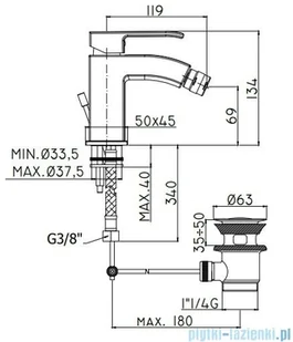 Paffoni Bateria bidetowa stojąca Level chrom LES131CR | - Baterie umywalkowe - miniaturka - grafika 2