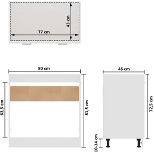 vidaXL Lumarko 7-cz. zestaw szafek kuchennych, biały, płyta wiórowa 3067631 - Szafki kuchenne - miniaturka - grafika 12
