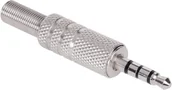 Złącza, przejściówki, adaptery - LP Wtyk Jack 3.5 metalowy czteropolowy AP_152802 - miniaturka - grafika 1