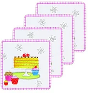 Pozostałe akcesoria barmańskie - Kitchen Craft Time For Tea podstawki z korka, laminowany, kolorowy, kolorze KCDCTEAPK4 - miniaturka - grafika 1