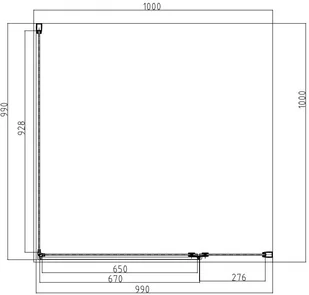 Omnires Manhattan 100x100 MH1010BLTR - Kabiny prysznicowe - miniaturka - grafika 2