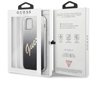 Guess Glitter Gradient Script Etui na iPhone 12 / iPhone 12 Pro czarny GUHCP12MPCUGLSBK - Etui i futerały do telefonów - miniaturka - grafika 8