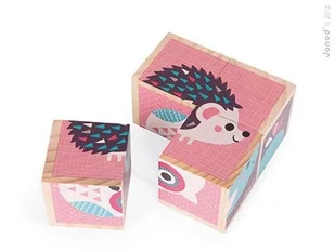 Janod Klocki drewniane Puzzle 6w1 ZwierzÄtka J08001 - Układanki dla dzieci - miniaturka - grafika 2