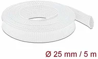 Akcesoria do MP3 - Delock Wąż pleciony rozciągliwy 5 m x 25 mm biały - miniaturka - grafika 1