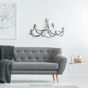 Näve Lampa wisząca LED Festos nikiel matowy, ściemniana - Lampy sufitowe - miniaturka - grafika 6