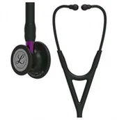 Urządzenia medyczne - LITTMANN Littmann Cardiology IV 6203 Stetoskop kardiologiczny Black-Finish przewód i lira czarny trzonek filotetowy TOW017540 - miniaturka - grafika 1