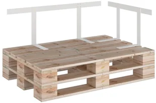 vidaXL Oparcie do sofy z palet białe 70 cm żelazo 315789 - Pozostałe meble ogrodowe - miniaturka - grafika 4