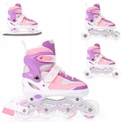 Rolki - Łyżworolki Regulowane 4w1 Rolki Wrotki Łyżwy 34-37 - miniaturka - grafika 1