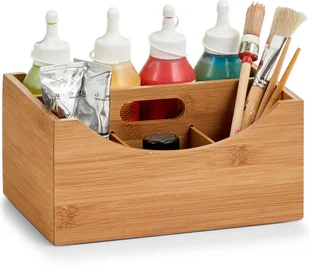 Zeller Organizer z uchwytem bambus 13336 - Pojemniki kuchenne - miniaturka - grafika 3