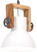 Lampy pozostałe - VidaXL Industrialna lampa wisząca, 25 W, biała, okrągła, 19 cm, E27 320540  VidaXL - miniaturka - grafika 1