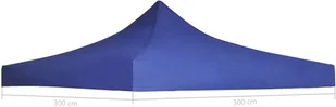 vidaXL Dach namiotu imprezowego 3 x 3 m niebieski 44984 - Pawilony ogrodowe - miniaturka - grafika 5