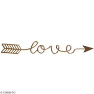 Dekoracje domu - Rayher 46199616 metalowe dekoracyjna z napisem Love, 24 x 3,2 x 0,2 cm, złoty 46199616 - miniaturka - grafika 1