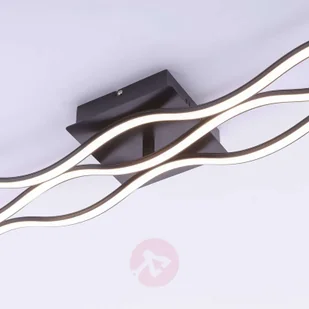 Leuchten Direct Designerski plafon czarny zawiera LED - Onda duży - Lampy sufitowe - miniaturka - grafika 5