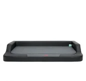 Legowiska dla psów - Hobbydog Legowisko dla psa 120x80 cm Czarny z grafitowym MELCZG1 - miniaturka - grafika 1