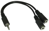 Złącza, przejściówki, adaptery - InLine Rozgałęźnik Y Mini Jack 3.5mm - 0.2m 99300 - miniaturka - grafika 1